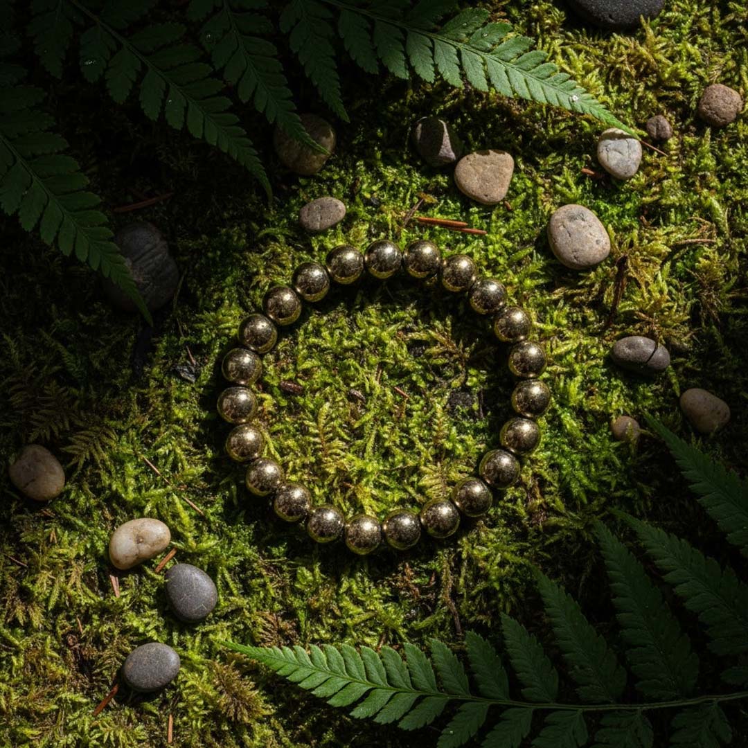 Astrotalk Raw Pyrite Bracelet – Certified Natural Crystal for Money, Confidence & Success | Love Craft Gifts