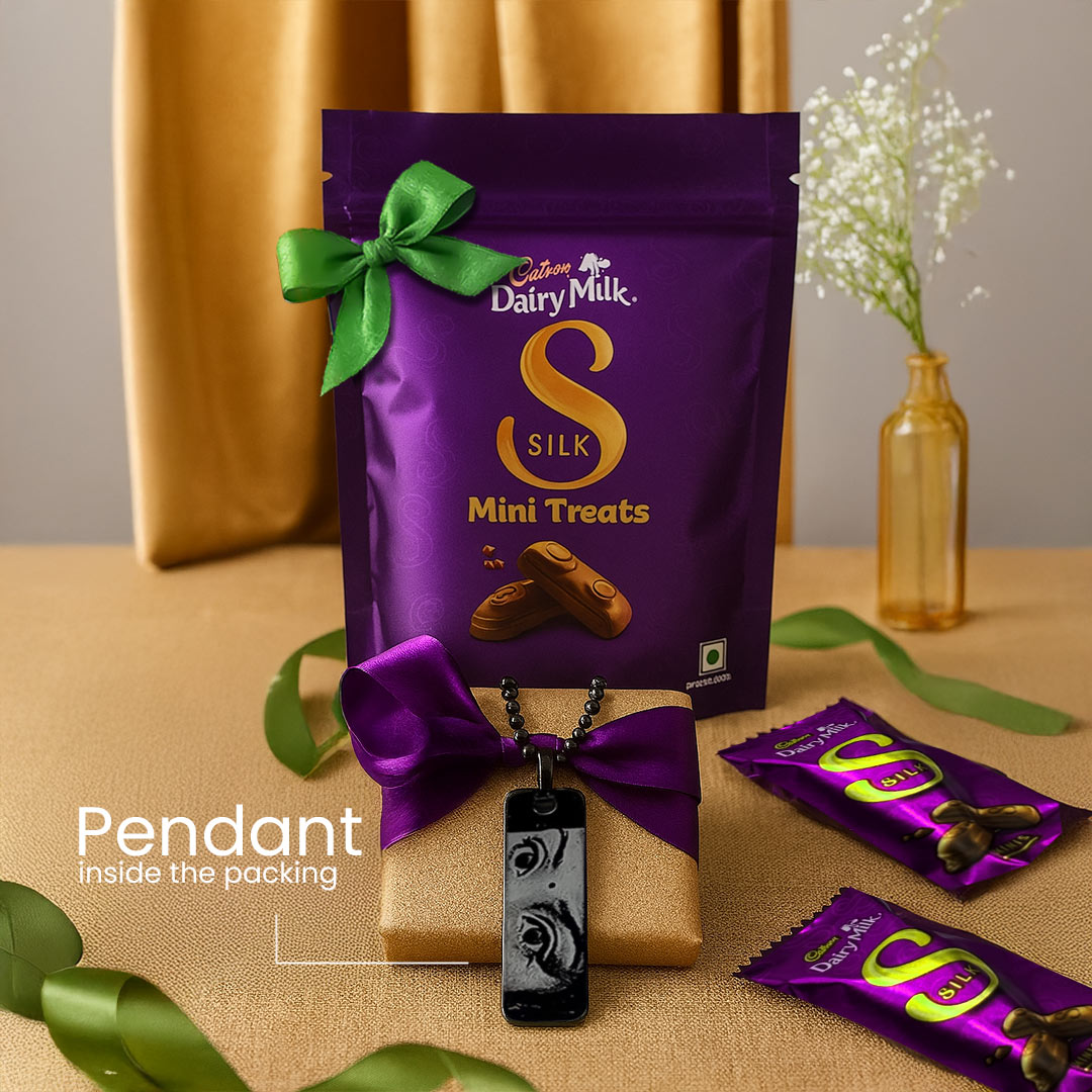 Cadbury Silk Mini Treats with Hidden Personalized Pendant | Love Craft Gifts