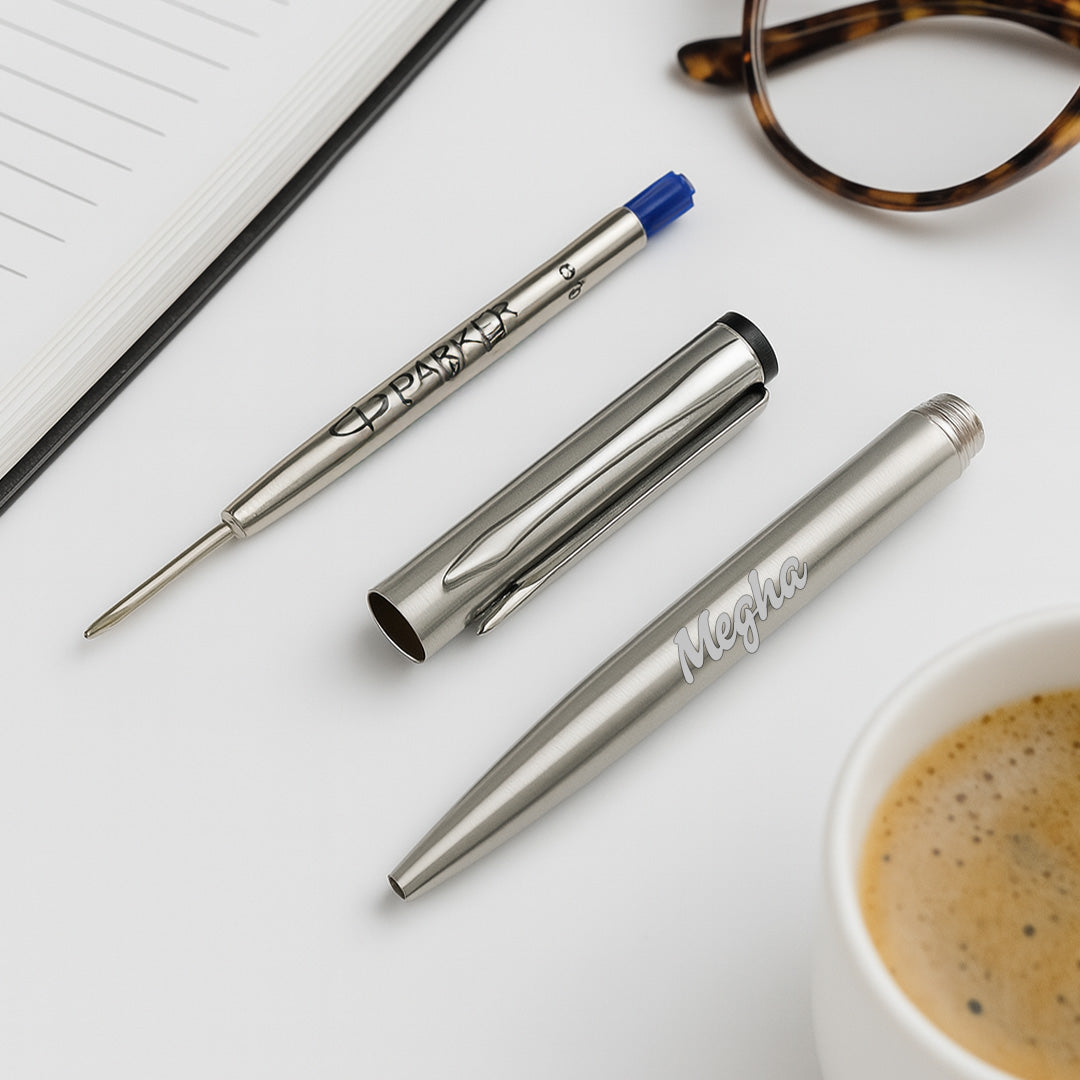 Parker Vector Stainless Steel Ball Pen - Personalized | Love Craft Gifts