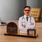 Personalized Doctor Table Nameplate with Custom Photo & Name | Love Craft Gifts