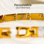 Dual-Tone Gold & Silver Personalized Bracelet | Love Craft Gifts
