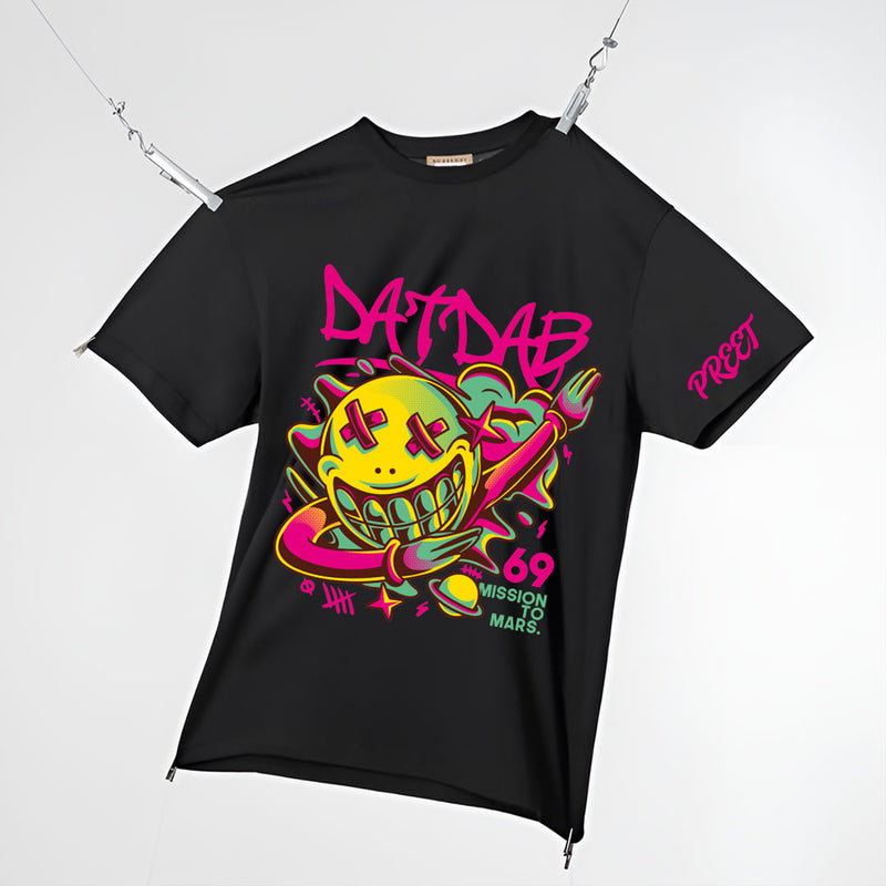 DATDAB Neon Space Graphic T-Shirt