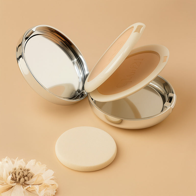 Glam21 HD 2-in-1 Compact Powder | Matte + Shimmer | Custom Name Printed| Love Craft Gifts