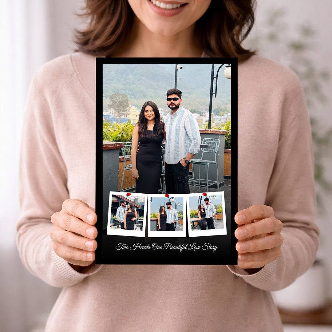 Personalized Couple Photo Collage Frame – Custom Love Story Wall Frame (Available in All Sizes) | Love Craft Gifts