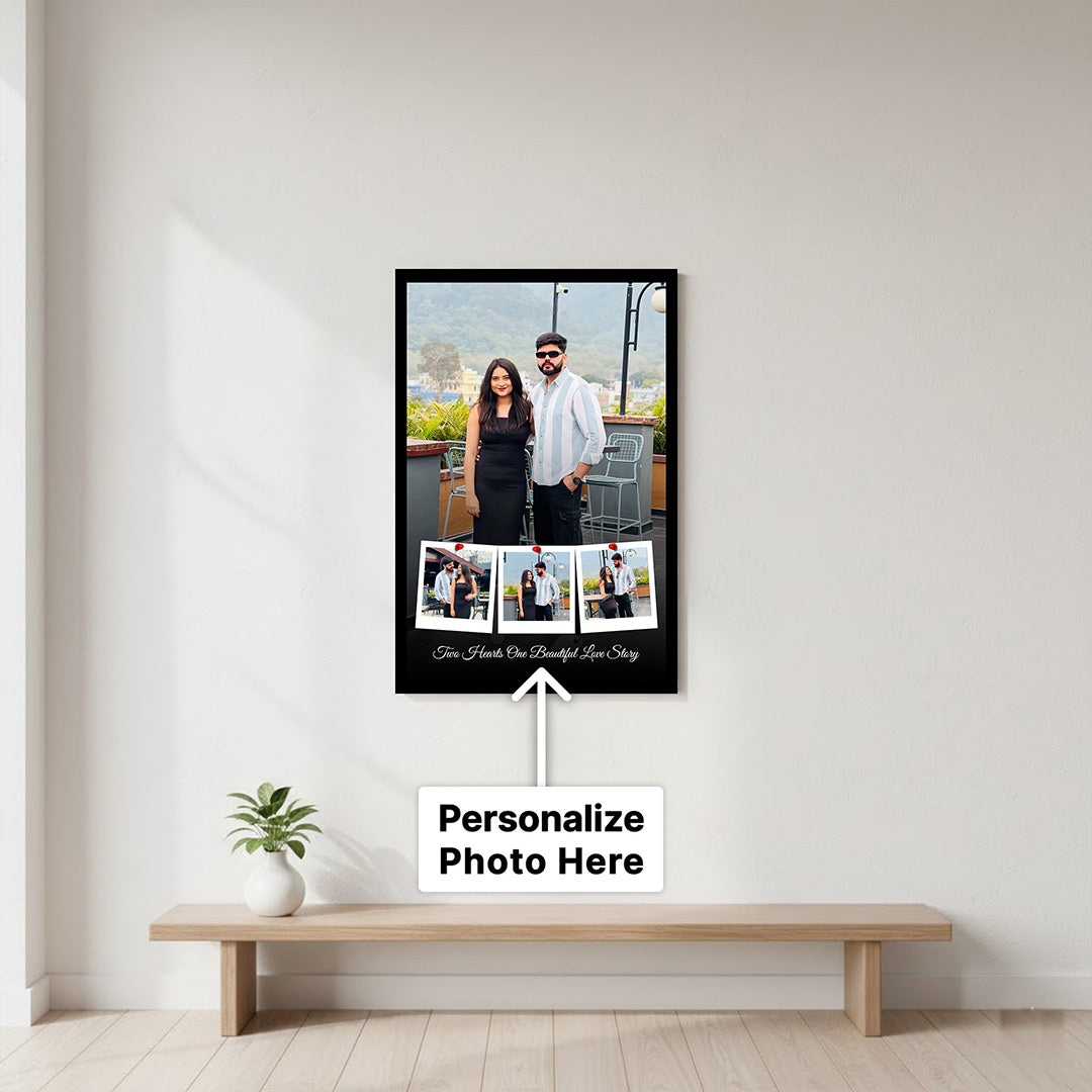 Personalized Couple Photo Collage Frame – Custom Love Story Wall Frame (Available in All Sizes) | Love Craft Gifts