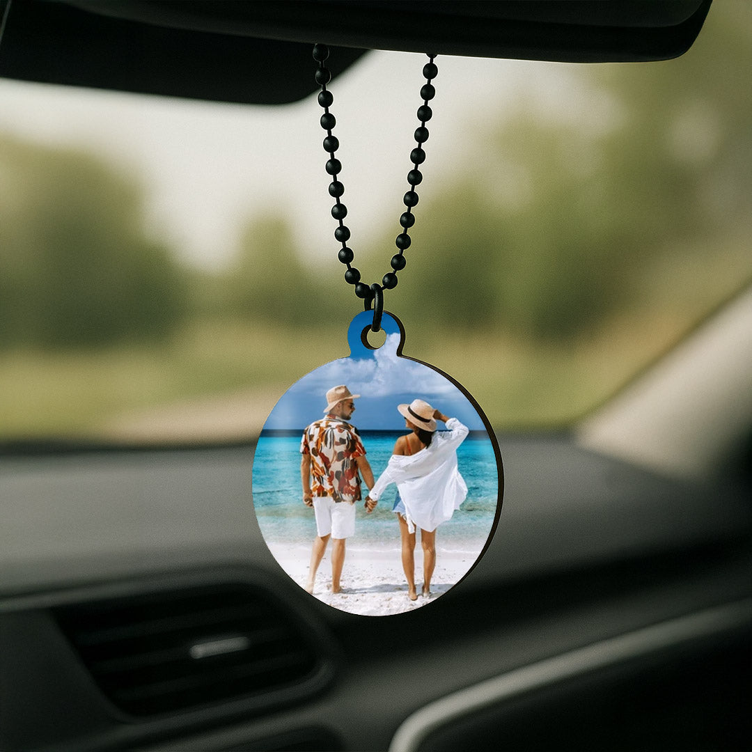 Custom Photo Car Hanger – Round Acrylic| Love Craft Gifts