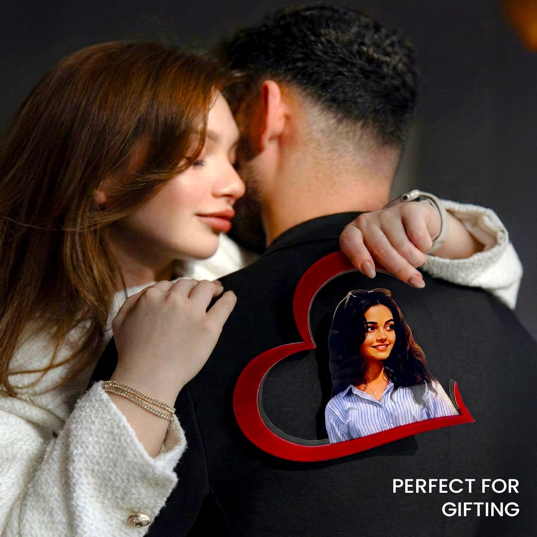 ❤️ Forever in My Heart – Personalized Acrylic Photo Frame (8.5×8.5 inch)