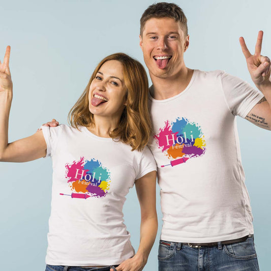 Couples Matching T-shirt for Holi