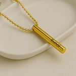 Custom Name Pendant Necklace – Personalized Vertical Bar Jewelry for Men & Women | Love Craft Gifts