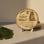 Customized Wooden Engraved Slice – Photo, Name & Message for Any Occasion | 8.5 x 8.5 inch | Love Craft Gifts