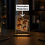 Custom 4 Photo Couple LED Acrylic Lamp | Personalized Memory Gift | Love Craft Gifts™