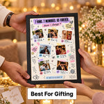 Custom 7 Photo Couple Memory Wall Frame | Romantic Gift | Love Craft Gifts™