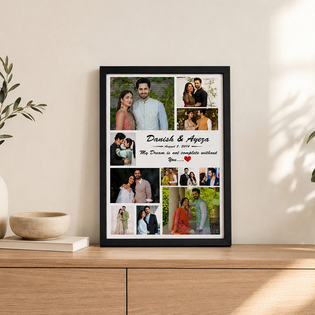 Custom Anniversary Couple Collage Frame | Love Craft Gifts™