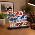 Custom Brother Cartoon Photo Table Stand | Personalized Raksha Bandhan Gift
