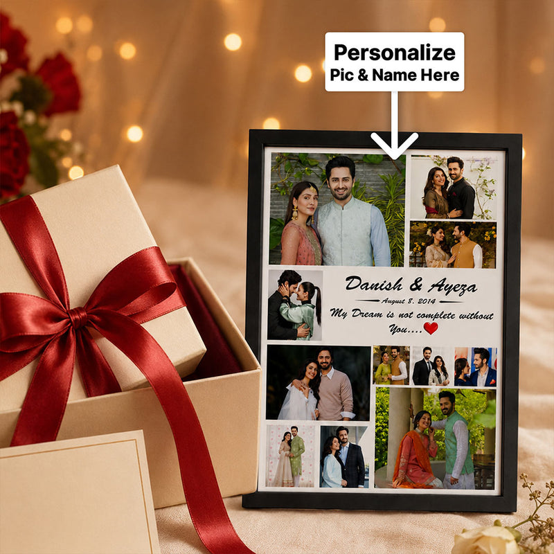 Custom Couple Memories Photo Frame 12x18″ | Love Craft Gifts™