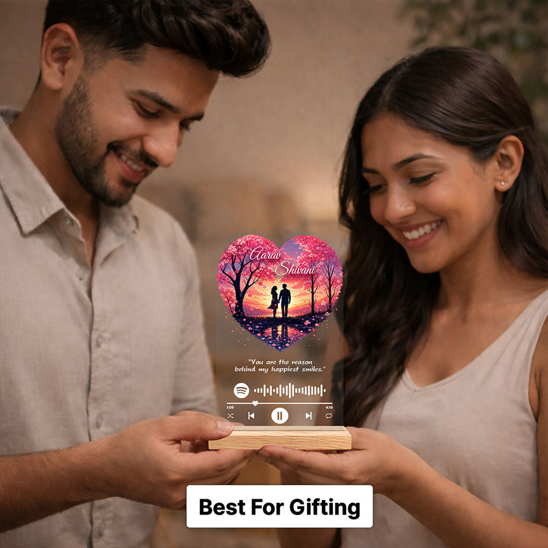 Custom Couple Name Acrylic Plaque | Spotify Song Gift for Couples | Love Craft Gifts™
