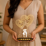 Custom Couple Name Heart LED Acrylic Lamp 6x8" | Romantic Anniversary Wedding Gift | Love Craft Gifts™