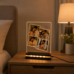 Custom Couple Photo Collage Lamp | 4 Personalized Pictures | Love Craft Gifts™