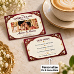 Custom Couple Photo & Names Wedding Card | Love Craft Gifts™