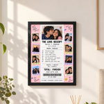 Custom Couple Photo Receipt Frame with Special Date | Love Craft Gifts™