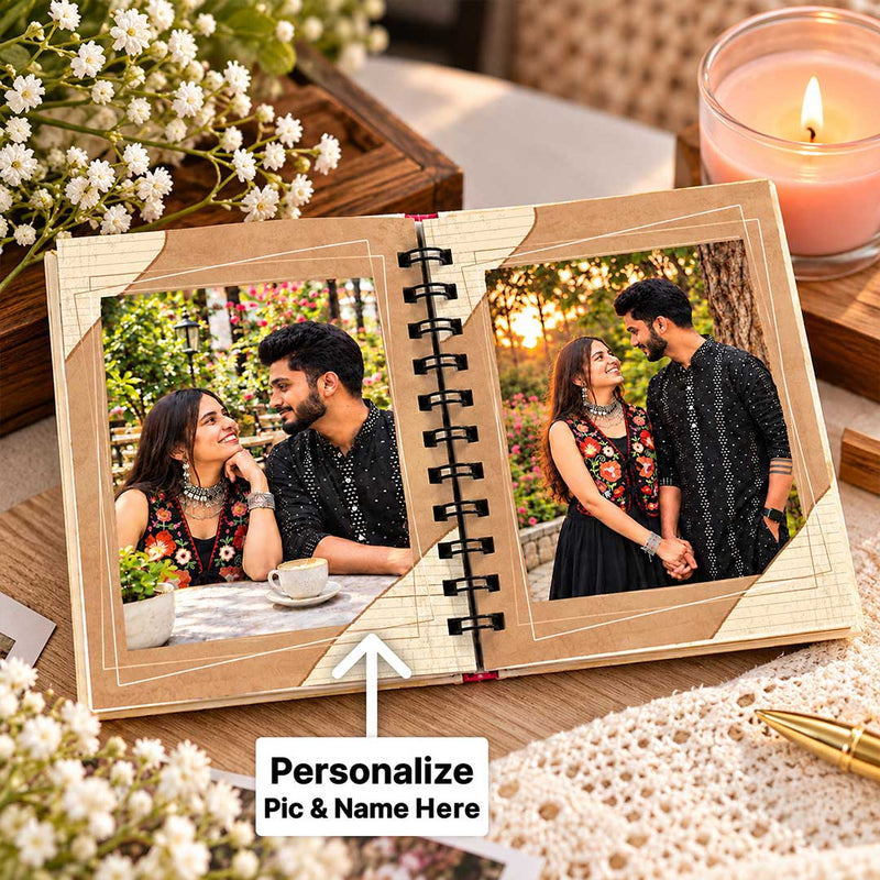 Custom Couple Pictures & Names Memory Book | Love Craft Gifts™