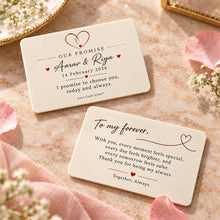 Personalized Couple Promise Card | Custom Names & Special Date Keepsake | Love Craft Gifts™