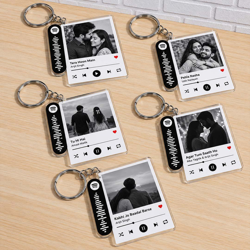 Custom Couple Spotify Keychain 2x2.8" | Picture & Song Memory Gift | Love Craft Gifts™