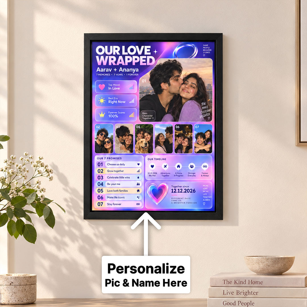 Custom Love Wrapped Photo Frame for Couples | Love Craft Gifts™