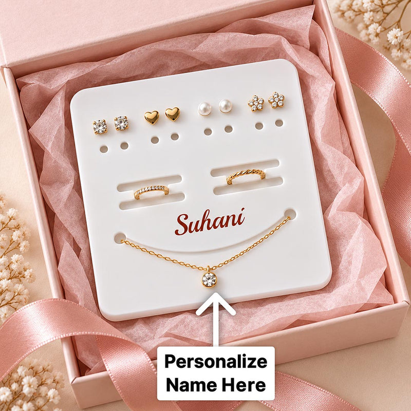 Custom Name Earring, Ring & Necklace Holder | Love Craft Gifts™