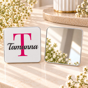 Custom Name & Initial Acrylic Compact Mirror | Love Craft Gifts™