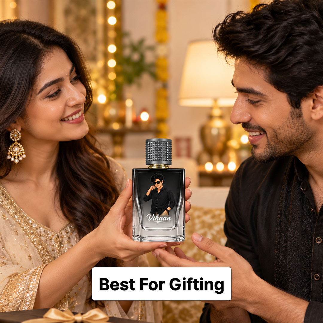Custom Name & Photo Perfume for Men 100ml | ENVY Triumph | Love Craft Gifts™