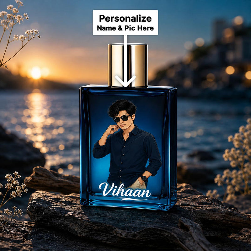 Custom Photo Bella Vita SKAI Aquatic Eau De Cologne | Personalized Unisex Perfume Gift | Love Craft Gifts™