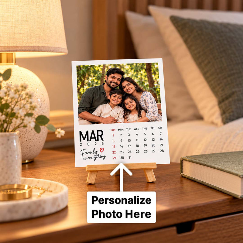 Custom Photo Calendar Card Set 3x4" | 12 Monthly Paper Cards | Love Craft Gifts™