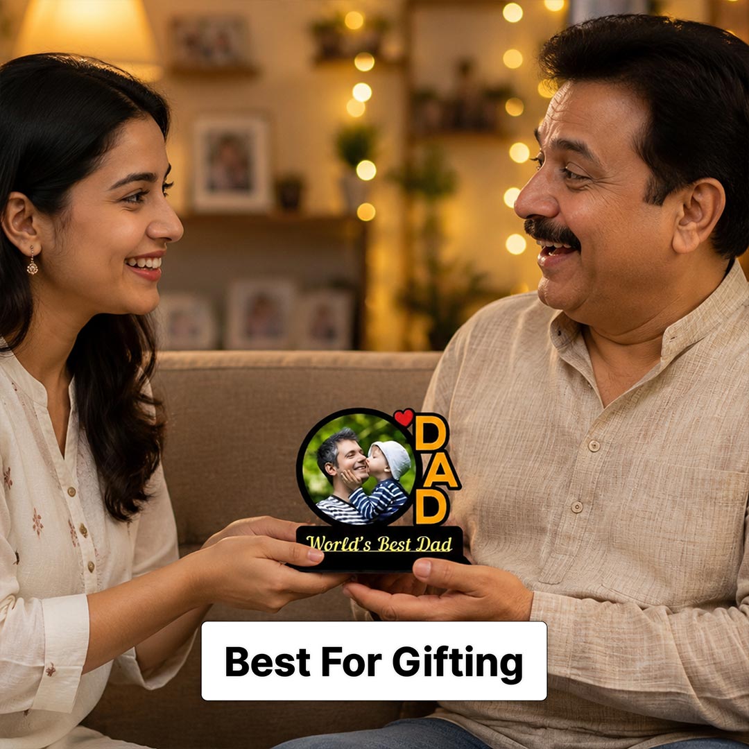 Custom Photo Table Stand for Dad | World’s Best Dad Keepsake