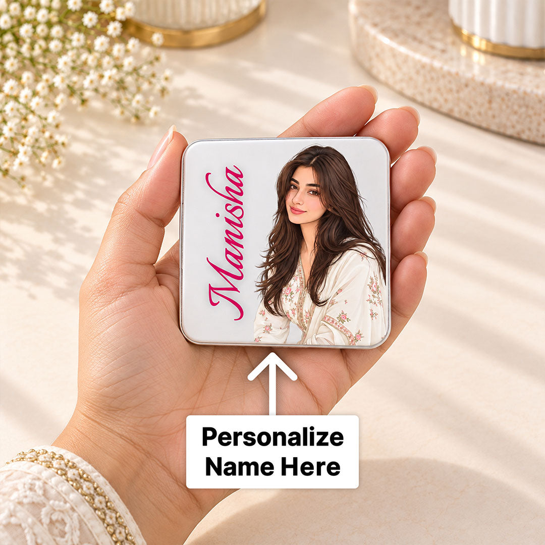 Custom Portrait Name Mirror for Women | Love Craft Gifts™