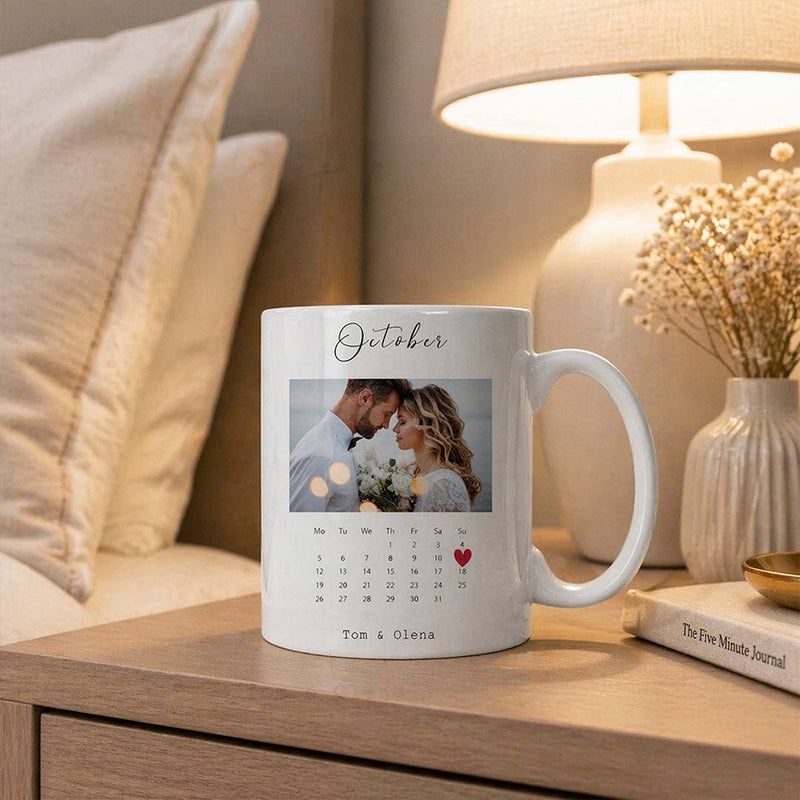 Custom Relationship Date Mug 250ml | Couple Photo Memory Gift | Love Craft Gifts™