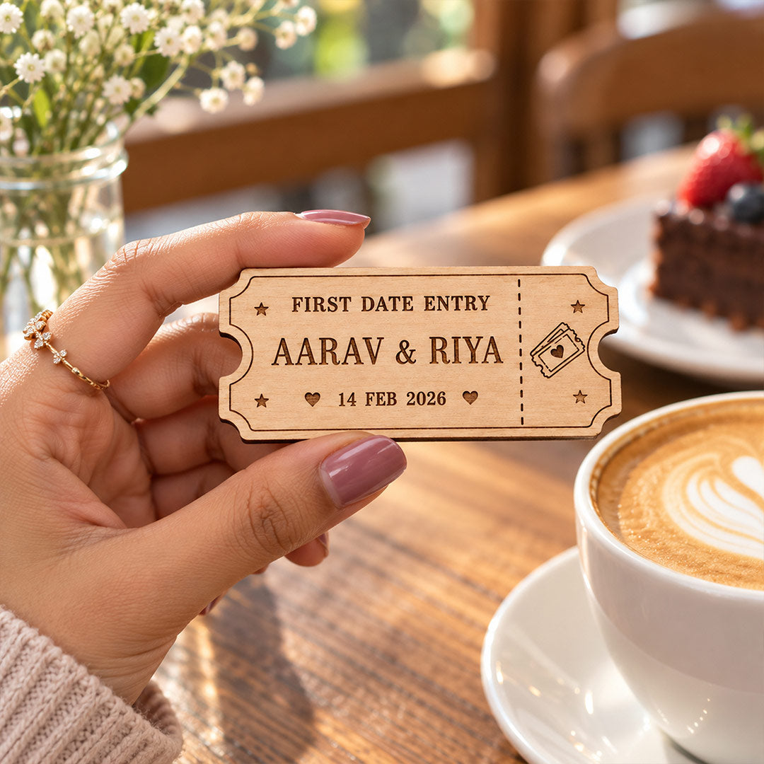 Custom Romantic Ticket Gift for Couples | Love Craft Gifts™