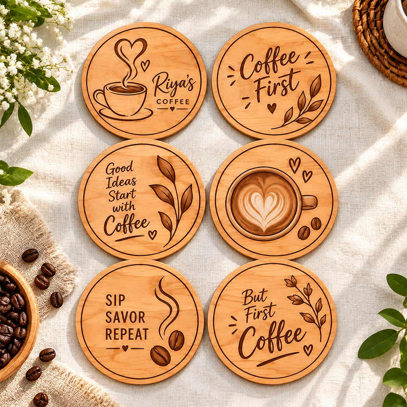 Custom Round Table Coaster for Café, Office & Home | Love Craft Gifts™