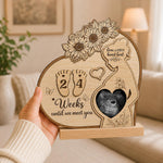 Custom Ultrasound Photo Pregnancy Countdown Stand | 6x8 Inch Baby Bump Keepsake for Expecting Parents