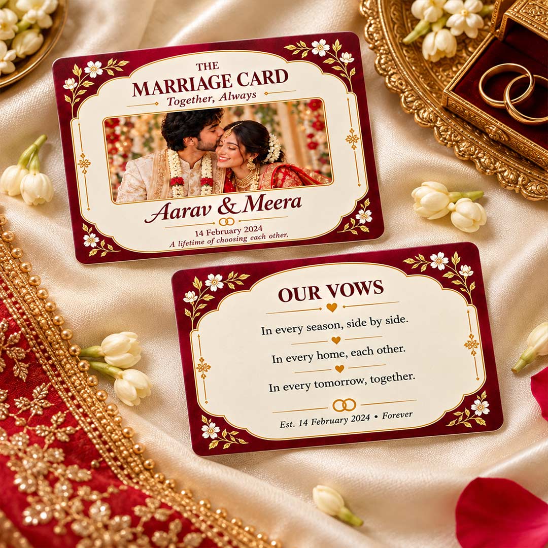Custom Wedding Photo & Marriage Vows Keepsake | Love Craft Gifts™