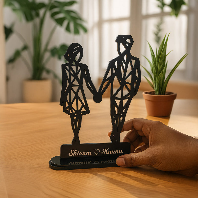 Personalized Couple Silhouette Acrylic Table Décor | Love Craft Gifts