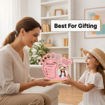 Personalized Baby Birth Detail Frame – Custom Newborn Footprint Photo Frame (7×7 Inch) | Love Craft Gifts