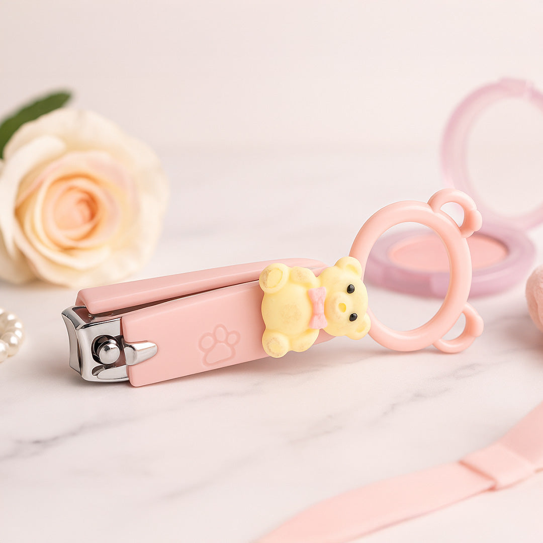 Personalized Baby Nail Cutter – Pink | Custom Name | Safe for Newborns | Love Craft Gifts