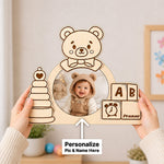 Personalized Baby Wooden Photo Frame | Custom Baby Name Keepsake Gift - 8x6.5" | Love Craft Gifts™