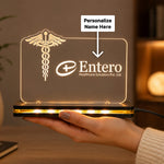 Personalized Healthcare LED Acrylic Name Plate with Custom Logo & Name | Professional Medical Office Desk Décor Gift - 8x6" | Love Craft Gifts™