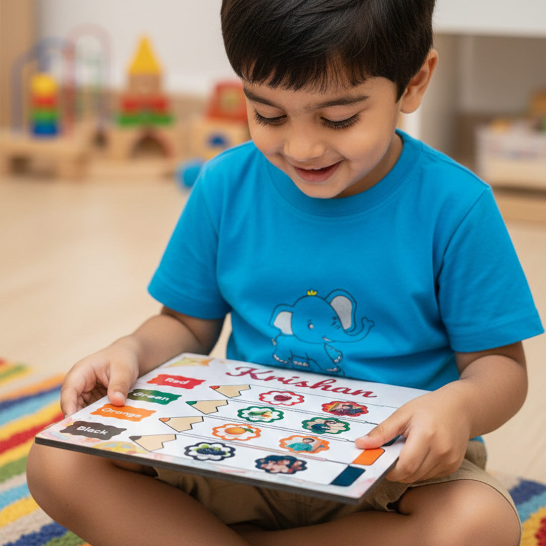 My Colour World – Personalized Kids Colour Learning Board (10×10″) | Love Craft Gifts