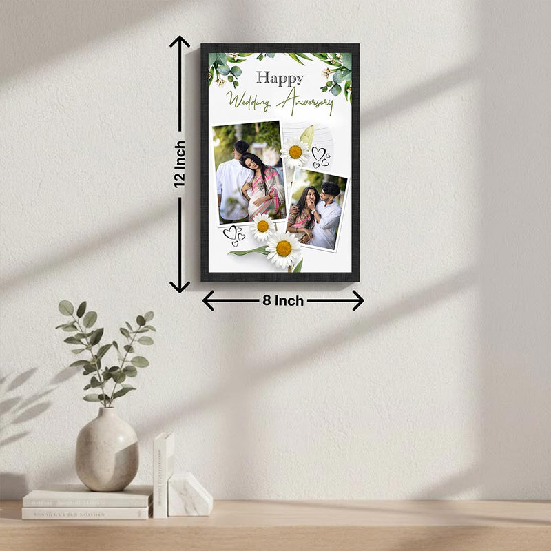 Personalized Wedding Anniversary Photo Wall Frame | Custom Couple Memory Keepsake Gift 8x12" | Love Craft Gifts™