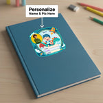 Personalized Dino Adventure Theme Kids Name Slips (2x3 Inch, 28 Stickers) – Custom Name & Photo School Labels | Love Craft Gifts