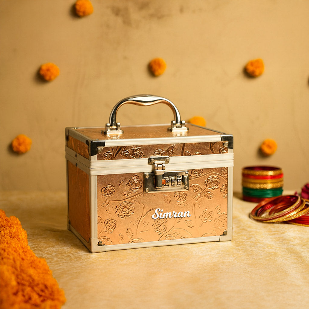 Personalized Gold Embossed Metal Bangle Box | Love Craft Gifts