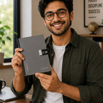 Personalized Grey Faux Leather Notebook with Custom Name Engraving | Premium A5 Executive Journal Gift for Professionals, Students & Office Use - A5 | Love Craft Gifts™